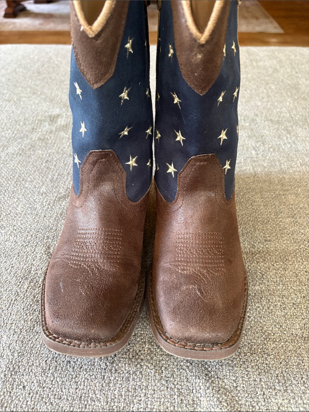 ROPER Little Kids Cowboy Cowgirl Boots Patriotic 4th of July American Sz 2 - Picture 2 of 8